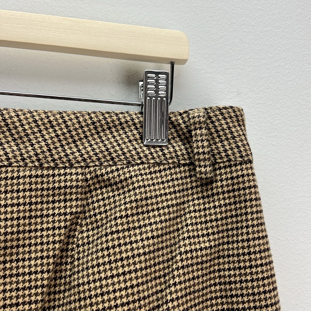 L.L. Bean Womens Houndstooth Dress Pants Classic Fit 14 Tan Classic Old Money - Picture 8 of 9